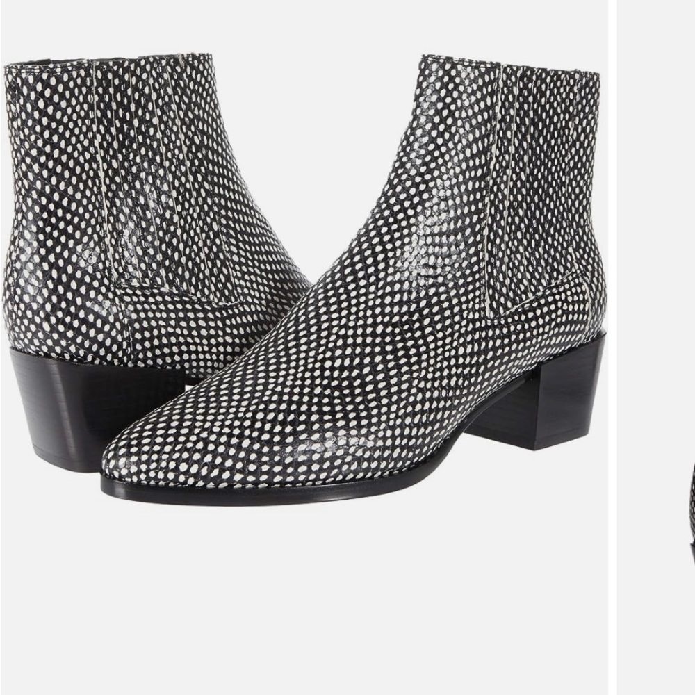 Rag & Bone Rover black & white boots